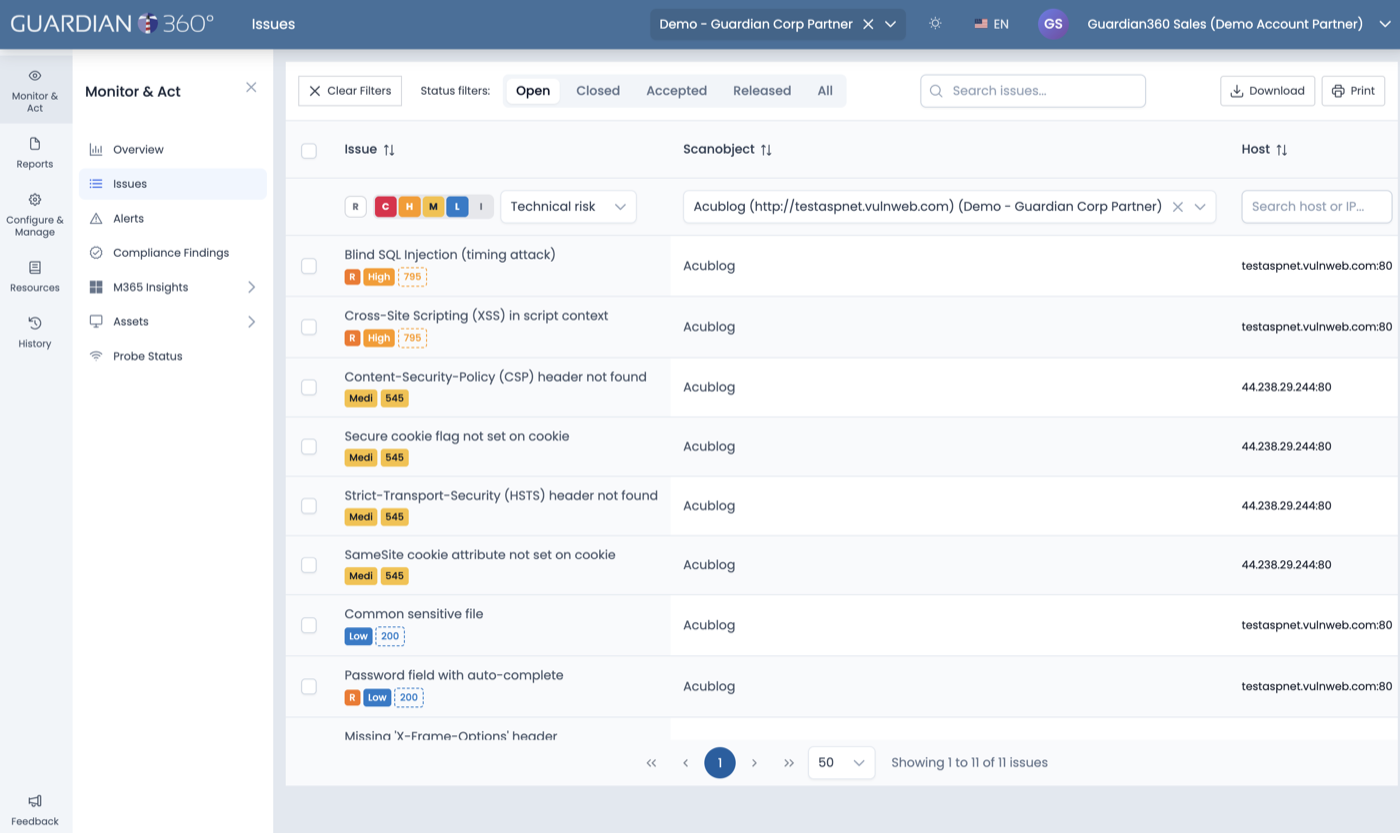 Web uygulama güvenliği Guardian360 Lighthouse içinde